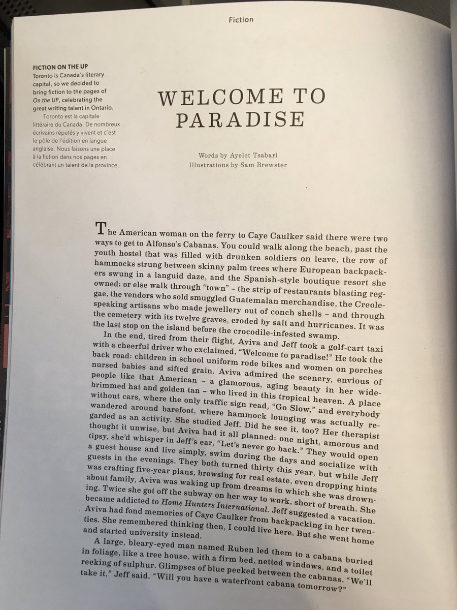 alee533's tweet photo. Love @UPexpress fiction, this time from our @UofT 's own @AyeletTsabari --there's nothing like home, wherever you go https://t.co/pBbJG4NzO9