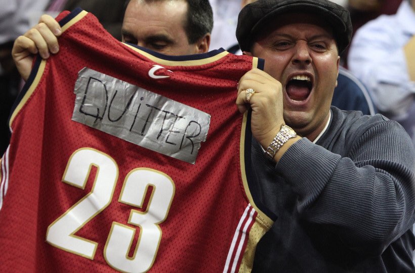 fans burning lebron jersey