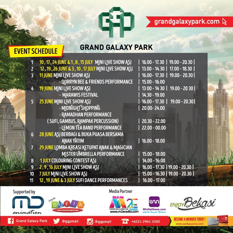 Liat jadwalnya yuk! Ramadhan Bersama Adit Sopo Jarwo <a href="/ggpmall/">Grand Galaxy Park</a> 10 Juni - 17 Juli 2016