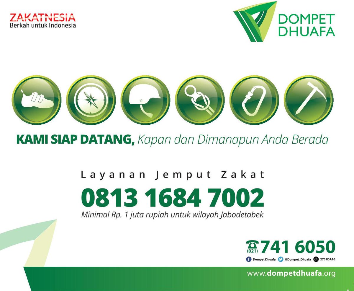 Dg layanan #JemputZakat Sahabat tak perlu repot keluar rumah tuk bayar zakat. Hub Cp. 0813 1684 7002 #Zakatnesia
