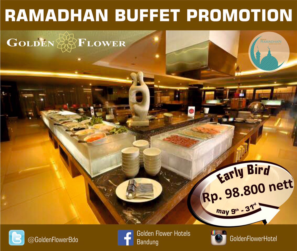 Enjoy your breakfasting buffet dinner Get special price Rp. 67.800 ++  Lotus Garden Restaurant! Only for today!