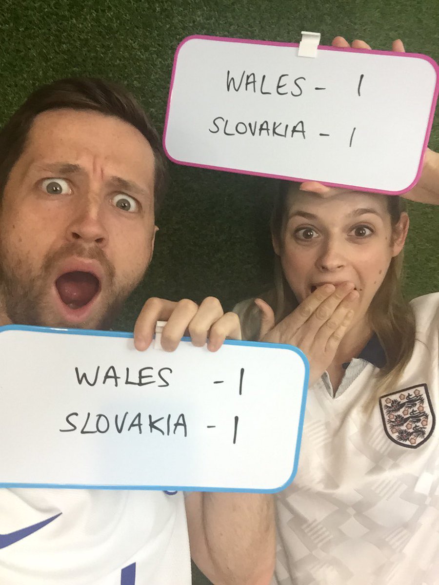 SpencerOwen's tweet photo. 3 more games at #Euro2016 today! Here are mine &amp; @alexosipczak's predictions. What do you think the scores will be? https://t.co/dxSj5iqPFh