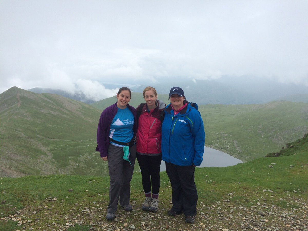 We made it! Our team is at the summit of #Helvellyn #MountainChallenge @WaterAidUK