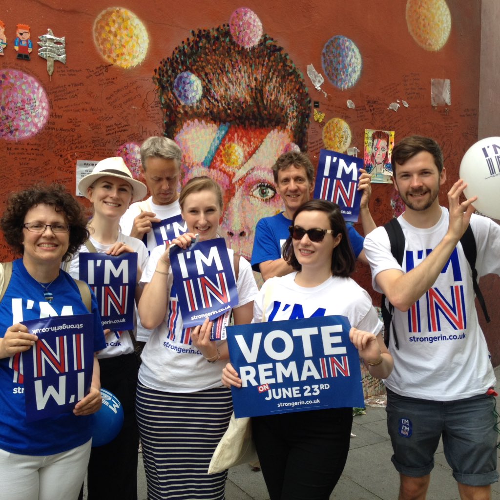 SallyPrentice's tweet image. Great to join #StrongerIn in Brixton today: overwhelming support to Remain.