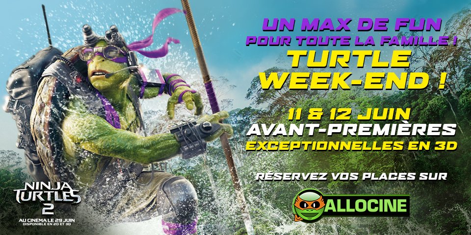 NickelodeonFR's tweet photo. C'est le #TurtleWeekEnd ! Il est encore temps de réserver tes places pour l'avant-première ! https://t.co/7WkD0M1Dfd https://t.co/VdmjMbNdAw
