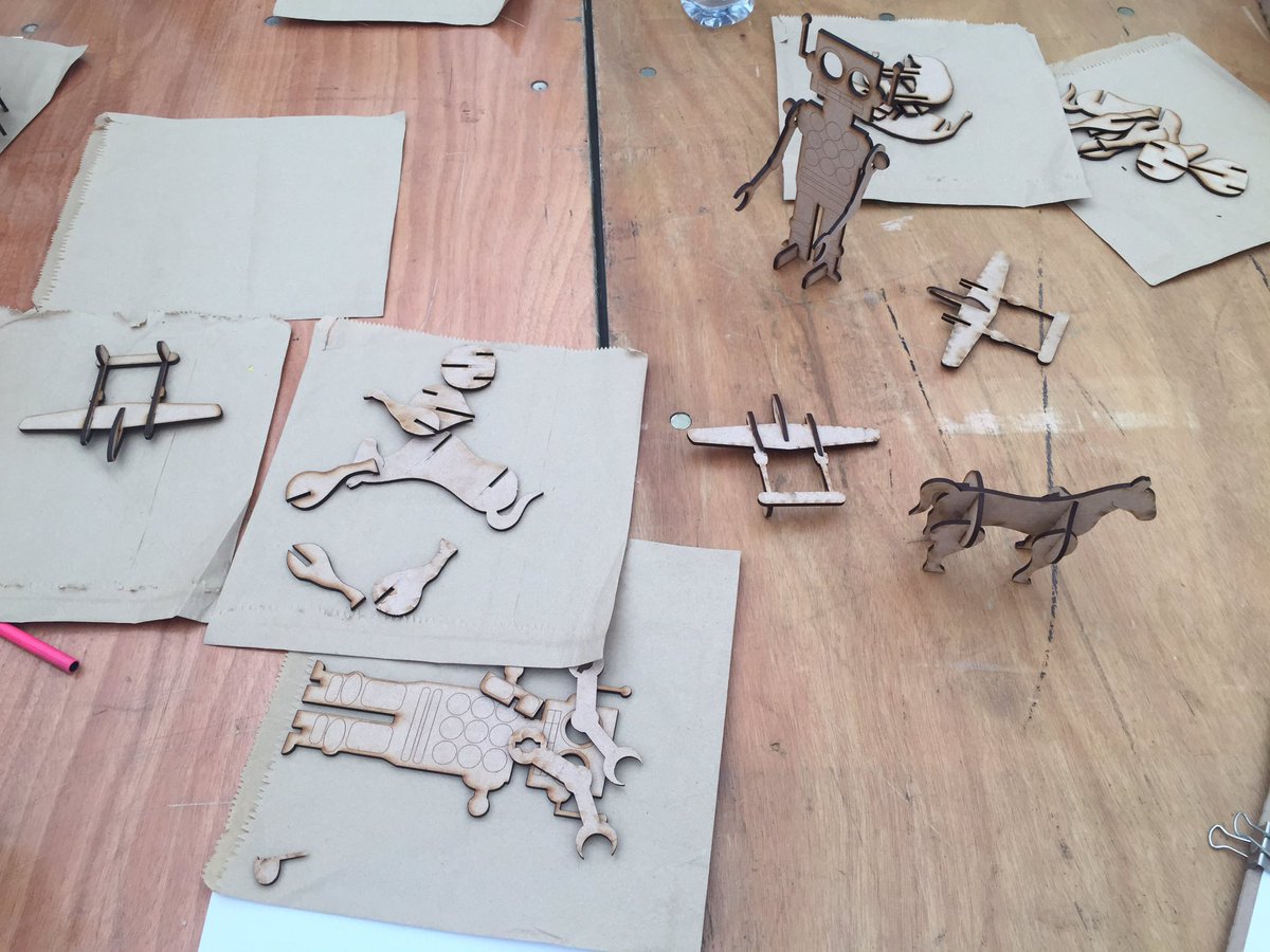 ImaginationLdn's tweet photo. Toy making for a good cause with laser cutters @_DigiHaus #iOiMakerFaire #MakerFaire https://t.co/EvWrPiS5dq