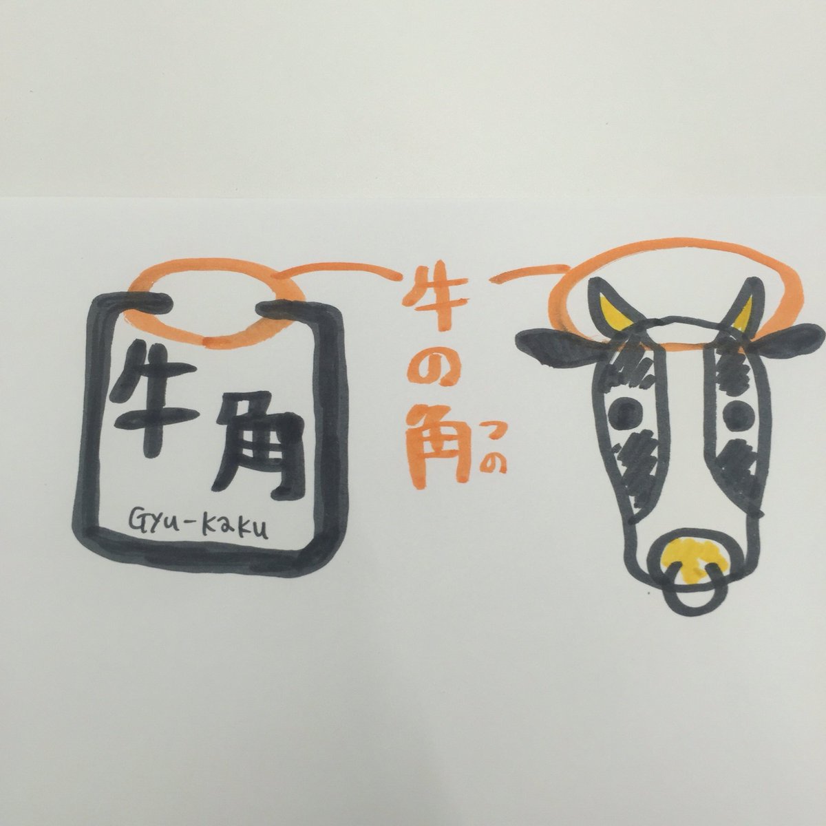 gyukaku29's tweet photo. 【由来②】あとはこの角を、牛の角に見立てるモチーフとなってます♪( ´θ｀)ノ

牛の角のように、常にアンテナを張ってお客様のお声を拾っていくってことです！ https://t.co/sZJW2rmVAJ