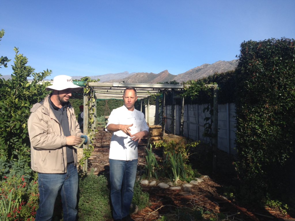 Huge discussions on the veggie garden <a href="/PicardiPlace/">PicardiPlace</a> with @Deetlefs_Wine #ambienzexperiences #makingpasta