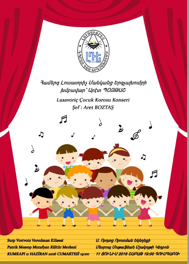 Bu akşam Lusavoriç Çocuk Korosu sahnede!  Hepinizi bekliyoruz! facebook.com/events/1711908…