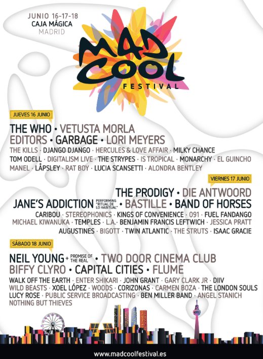 ¡Muy pronto llega el <a href="/madcoolfestival/">Mad Cool Festival</a> ! ¿Te vas a apuntar?