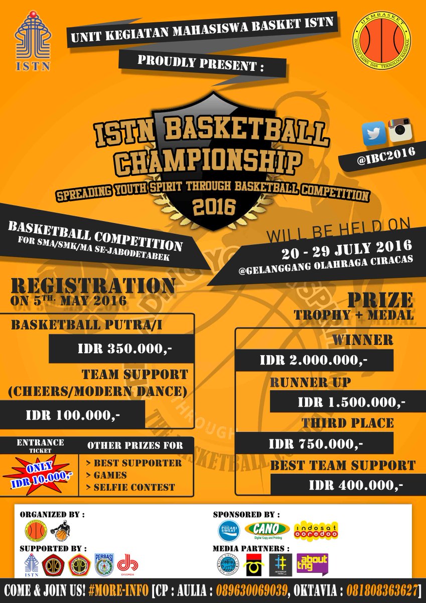IBC 2016 adalah turnamen basket  untuk siswa-siswi  SMA/SMK sederajat dan SE-JABODETABEK. <a href="/ibc2016/">IBC 2016</a> #eventTNG