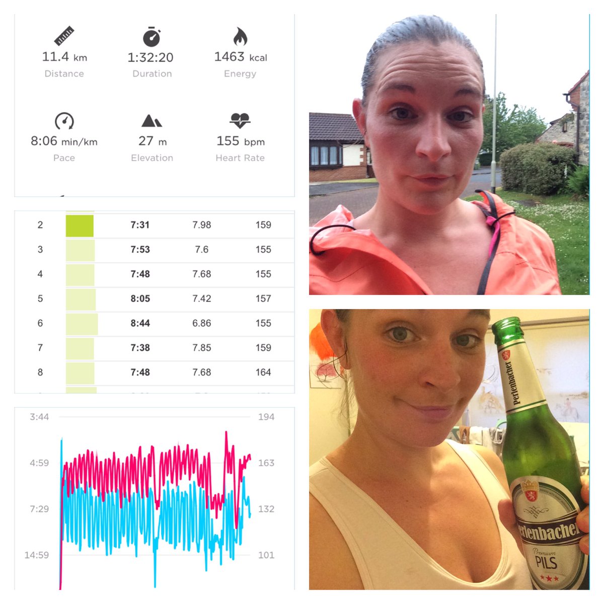 running_el's tweet photo. Didn't quite get the 17km I wanted last night but will get it Sunday! #run #beeroclock #neededawee #timeissues https://t.co/jaMW2MaKEc