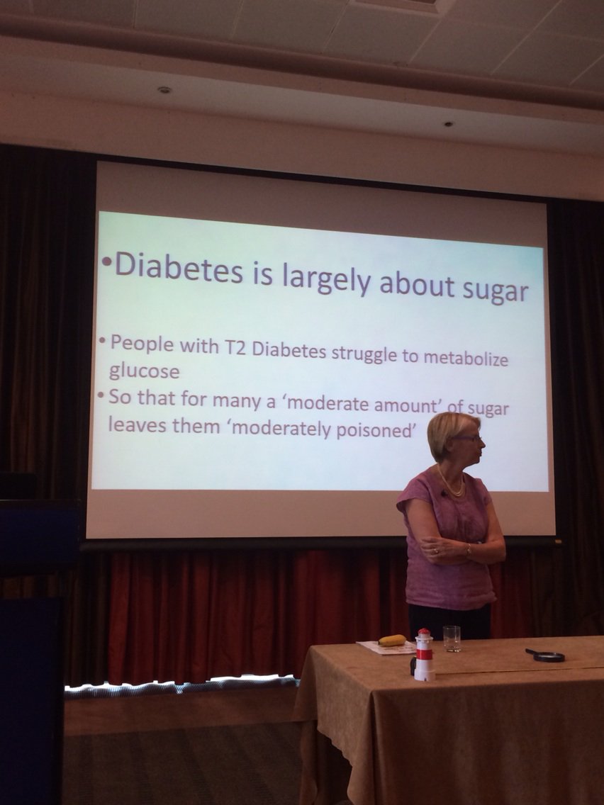'Sugar in moderation for type 2 diabetics leaves them moderately poisoned' <a href="/lowcarbGP/">Dr David Unwin</a> #PHCJune2016 #obesity