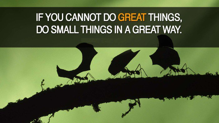 label_apps's tweet image. &quot;If you cannot do #great things, do #small #things in a great way.&quot;