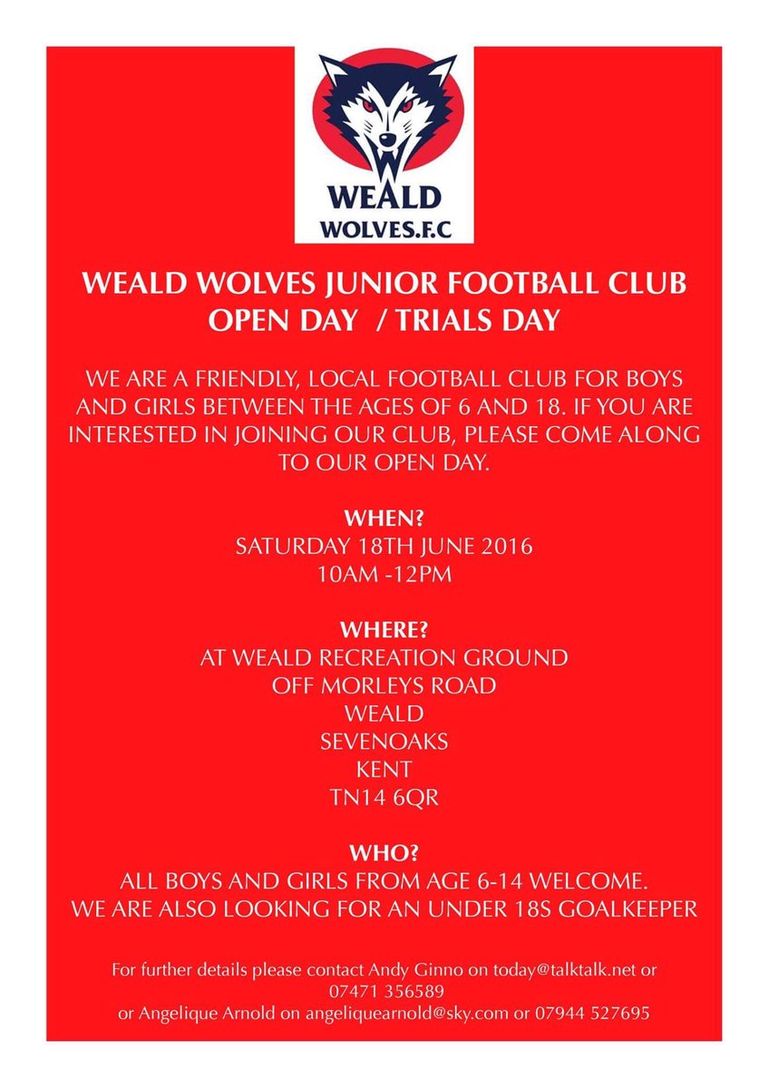 Our open day is next Saturday!! #football #sevenoaks