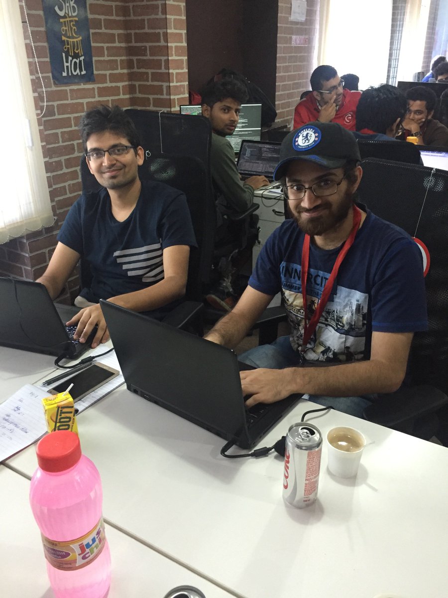 shadowfax_in's tweet image. Over a 100 happy hackers are coding away right now. Here&apos;s two of them!
#ShadowfaxCodeWars