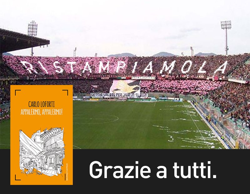 CarloLoforti's tweet photo. #appalermo va in ristampa in meno di due mesi @BaldiniCastoldi @PremioCalvino GRAZIE! https://t.co/aaIKU5kQB2
