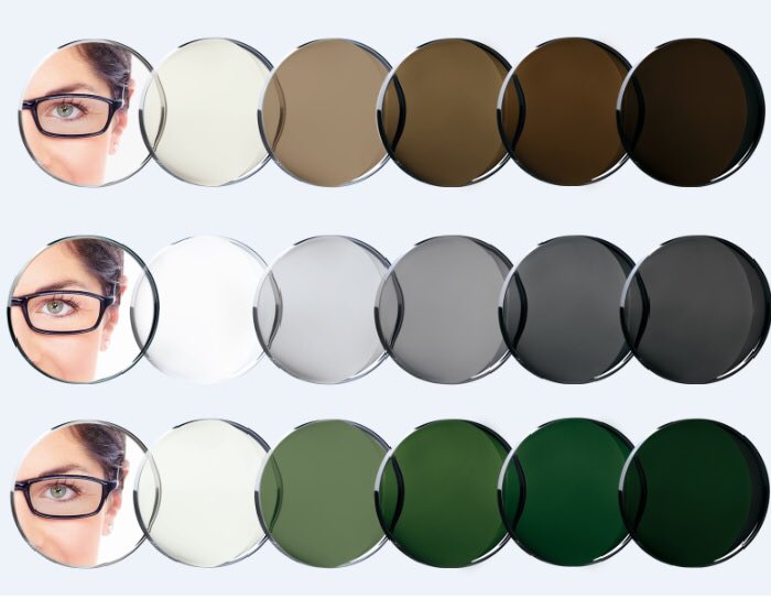 Design4Vision's tweet photo. Just one of the many options when choosing glasses: Which color @Transitions to get? #GraphiteGreen #Brown #Grey https://t.co/VLdEOAGWTf