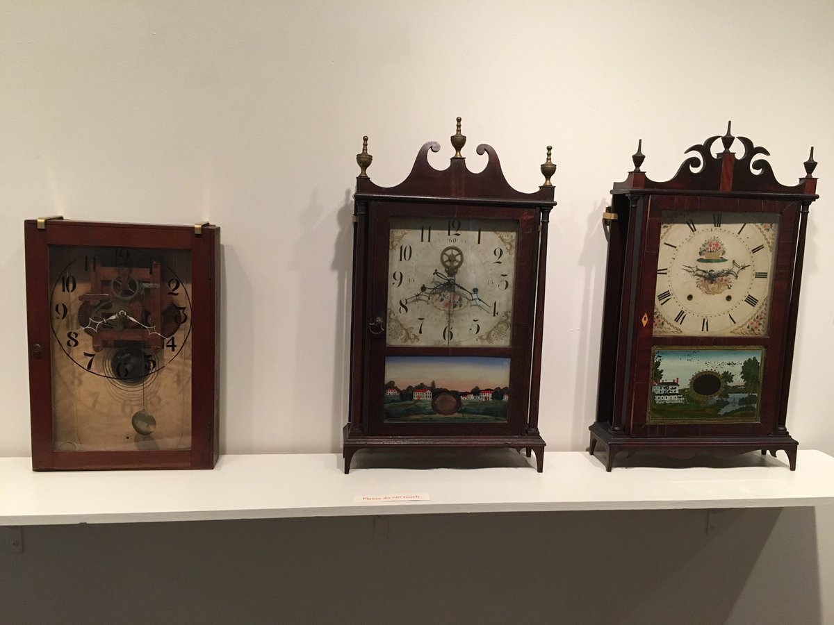 JeremyDBond's tweet image. This weekend is the 200th birthday of the #ShelfClock. These from ~1815-25. #clocks #patents #CThistory #CTOpenHouse