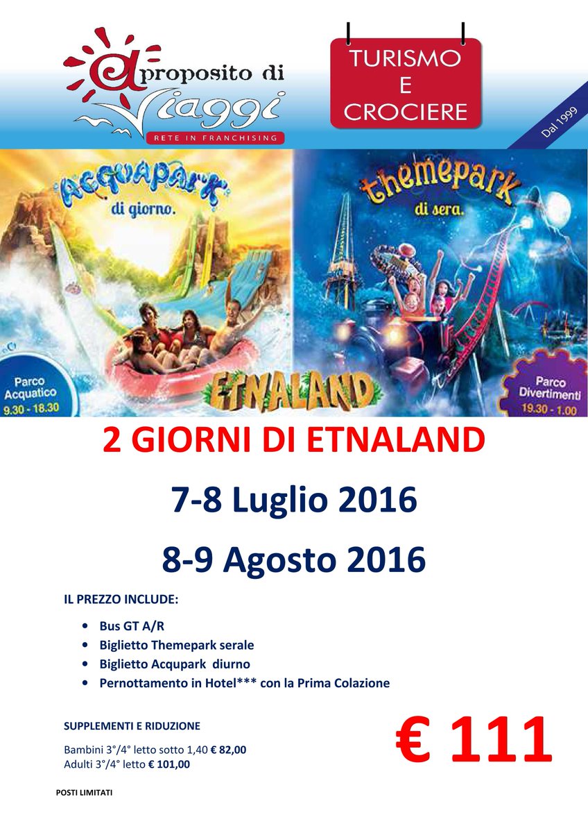 ApvMazara's tweet photo. 2 GIORNI DI ETNALAND in Pullman GT 🚌 
INGRESSI INCLUSI
7-8 Luglio PRENOTA ENTRO 20 GIUGNO!!!
0923 020210/392 8062293 https://t.co/7B9vnovyVv