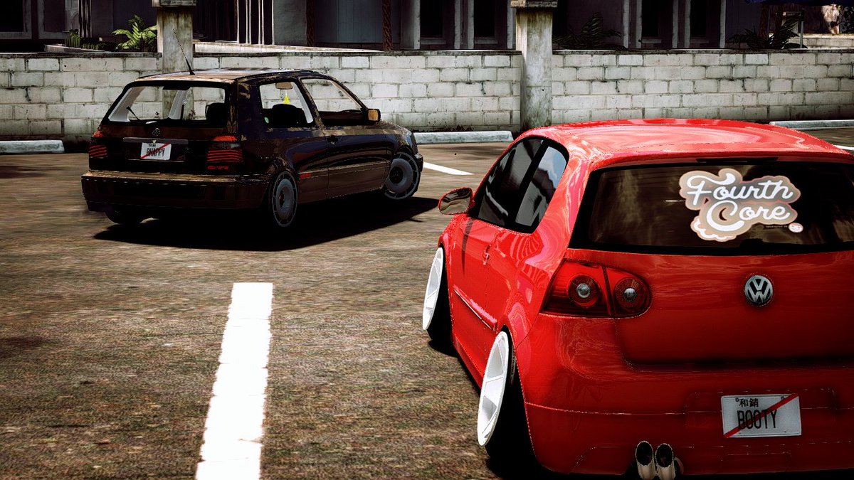 Just_Rik0's tweet photo. #GTAOnline #GTAPhotographers #GTAMOD #GTAV #Volskwagen #golf #MK3 #MKV #Gti #cambergang #stance #fourthcore #german https://t.co/gGgXNdEE2S
