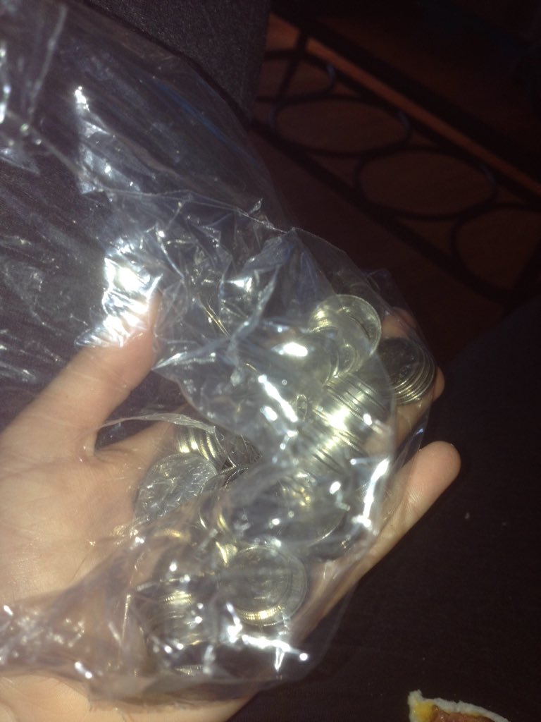 my uncle said he'd give me ten dollars if i cleaned the house and he gave me ten dollars in dimes and nickles