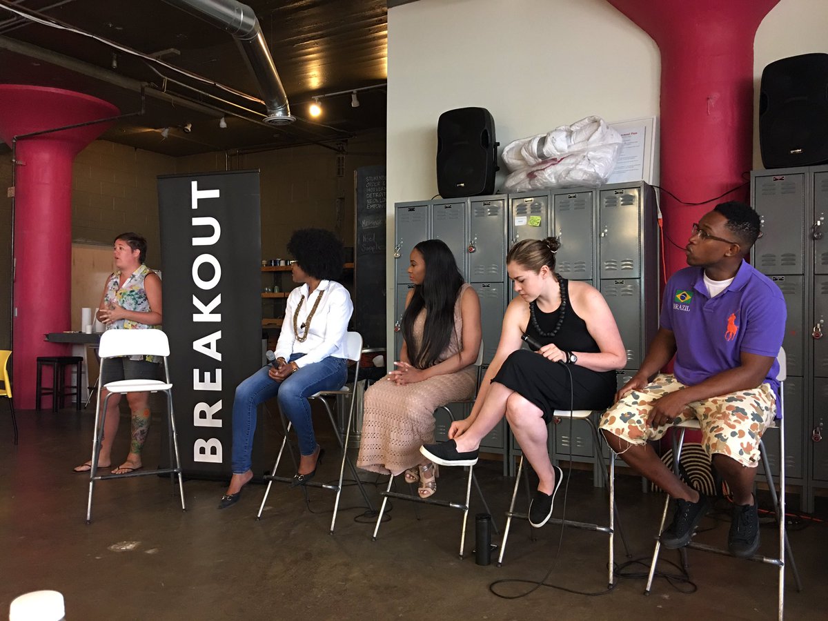 breakout_today's tweet photo. "What I'm doing is trying to contribute to humanity." Founder of @DetroitDirt #breakoutdet https://t.co/BSXcjmRHre
