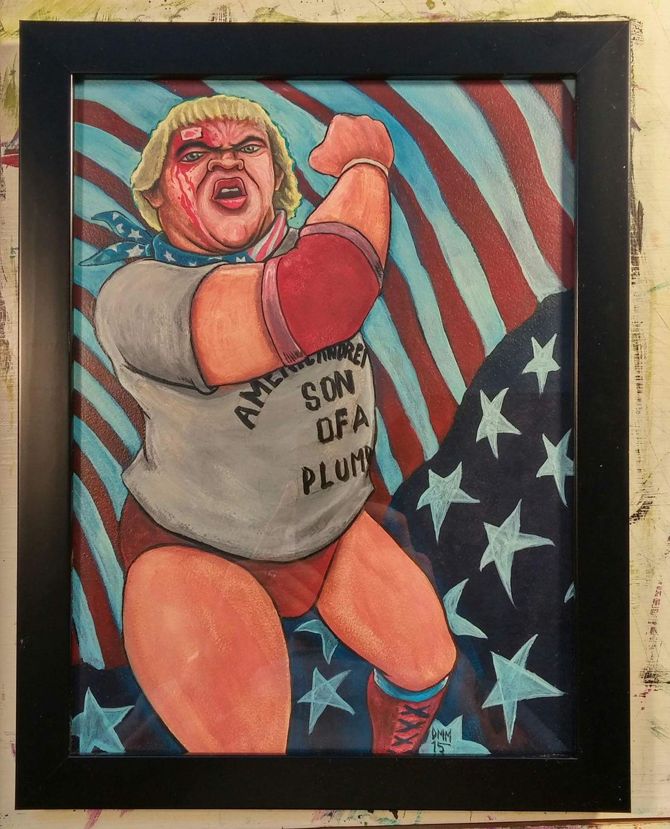 TopHeelArt's tweet photo. One year gone, #RIPDustyRhodes @WWE @WWEDustyRhodes #wwe @WWENXT https://t.co/3SELJJMKok