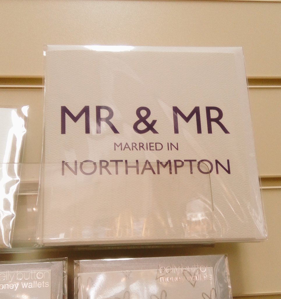 StephenBennettt's tweet photo. Look what I discovered today in #Peppertrees in #Northampton! How cute! #mrandmr #gaycard #samesexcouples #LGBT https://t.co/YFQ5bRRydd