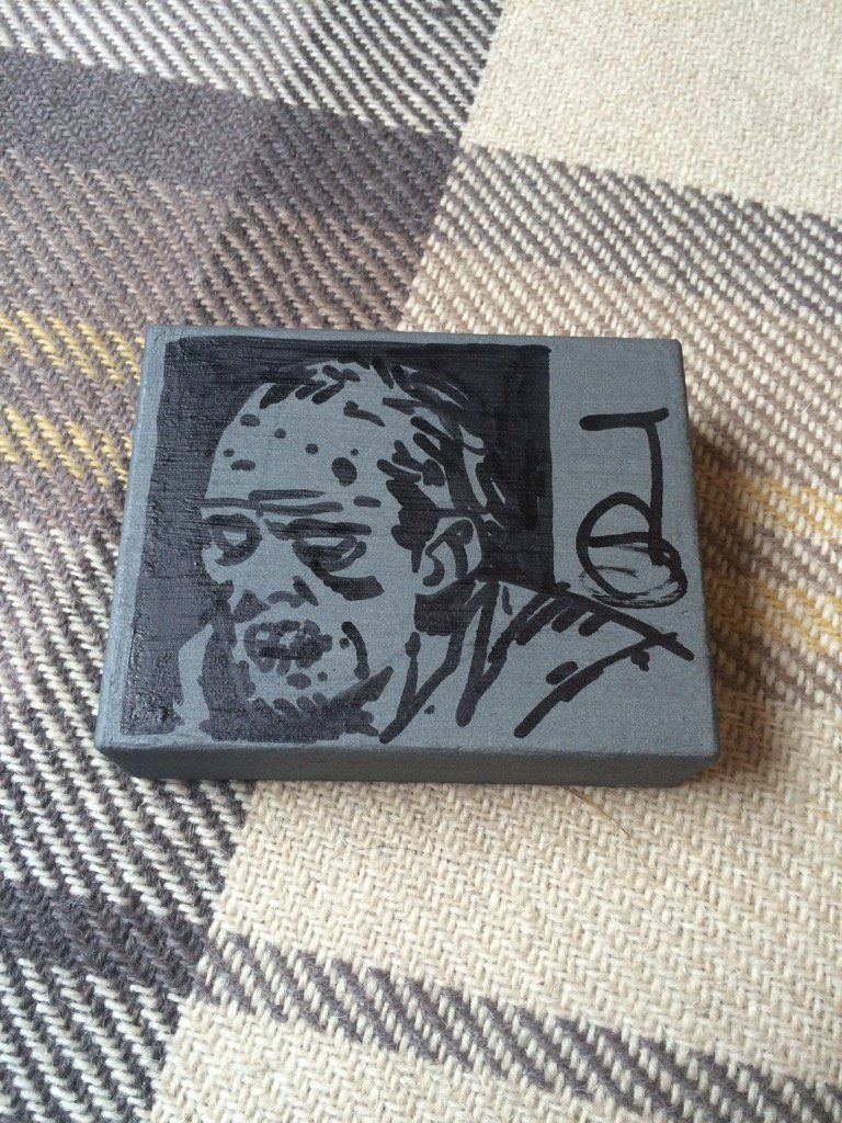 PreSleeper's tweet photo. Check out my new pedal enclosure kindly decorated by @CharlieAdlard during @infin_Beyond 25th birthday #zombiefuzz https://t.co/OpbVQK0KwP