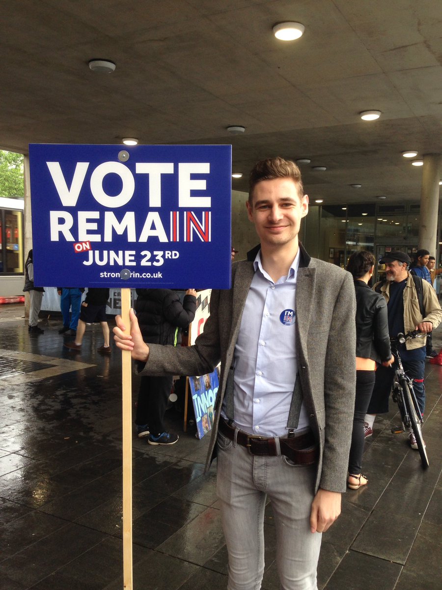 NWStrongerIn's tweet photo. Adam is voting #Remain and says the list of reasons we are #Strongerin is endless https://t.co/QiO0WcohN3