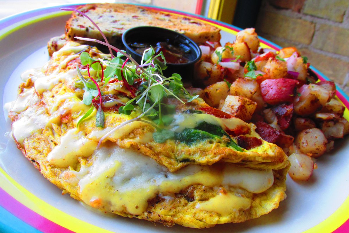 sanpedrocafe's tweet photo. Good Morning!  Happiness on a plate..... BLT Omelet, oh so delicious! 
Serving brunch until 11:00 am https://t.co/7QqVPS96DT