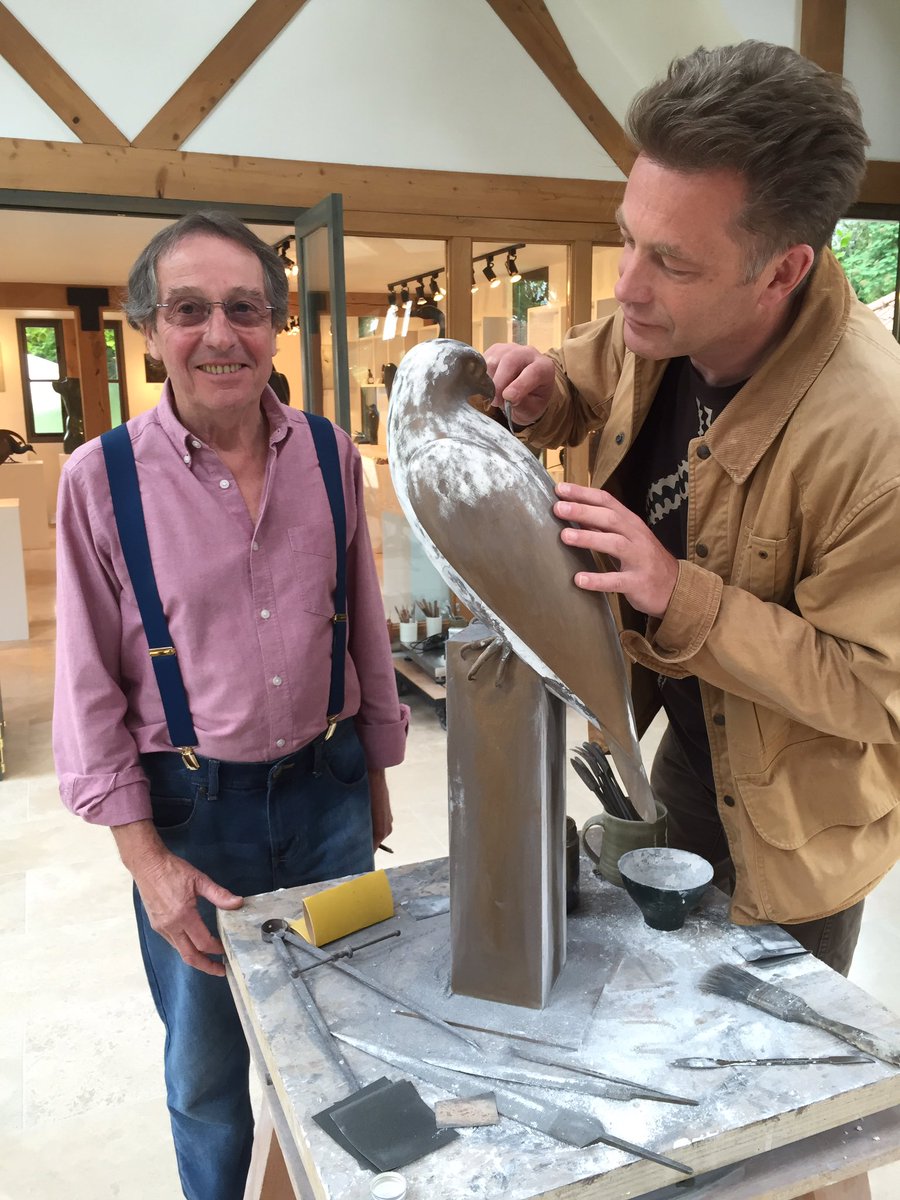 Just helping geoffreydashwood.com with his new bronze Gyrfalcon at his open weekend nr Ringwood