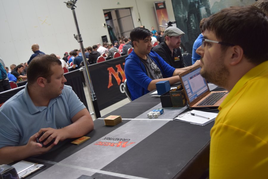 PlayMTG's tweet photo. (Tobi) Our main feature match in #gpprague's R5: Immanuel Gerschenson vs. João Choca. https://t.co/XhTX7Ha8ao https://t.co/zE58QDxCfi