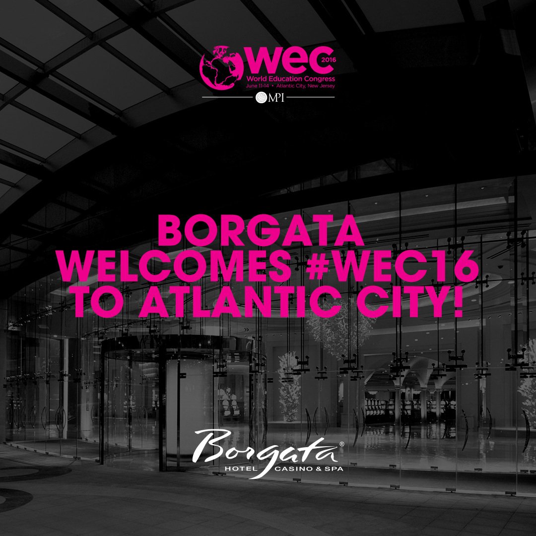 BorgataAC's tweet photo. Borgata would like to welcome guests of @MPI to Atlantic City! #WEC16 https://t.co/gvn5msDOqT
