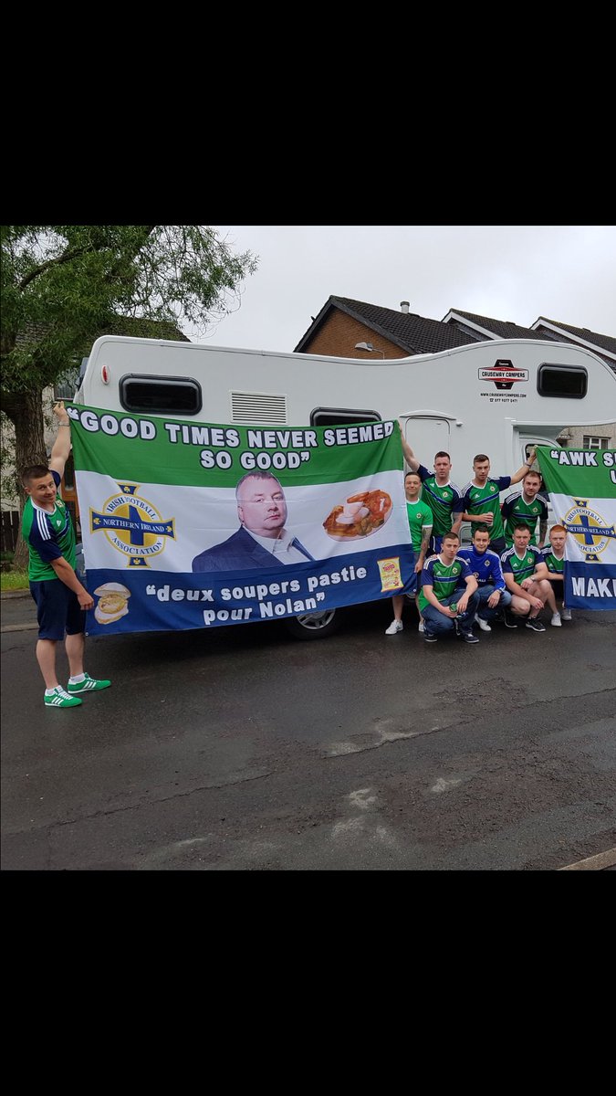 Why on earth would these NI fans associate me with food !? And can I charge for my image rights in that pic ?? 😜