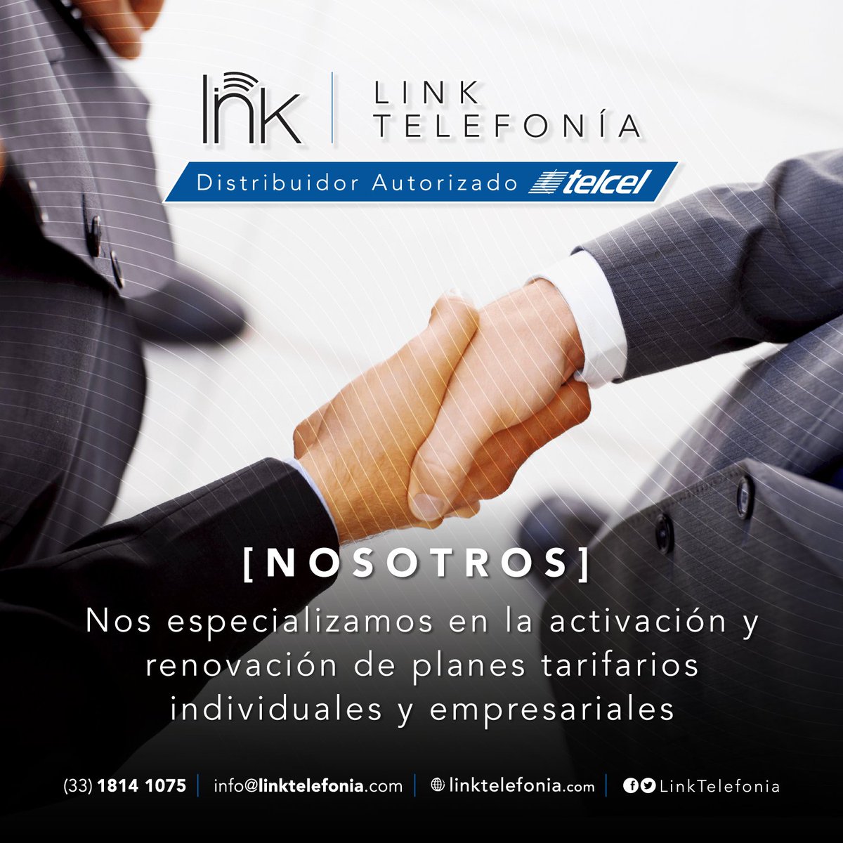 LinkTelefonia's tweet photo. NOSOTROS: #LinkTelefonia #TelefoníaDeNegocios Distribuidor Autorizado #Telcel en #GDL https://t.co/vLBUOtYQAI https://t.co/LXNkT9Mfx3
