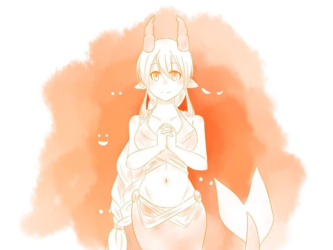 #白羊座 #摩羯座 #人外 #ビキニ #角 