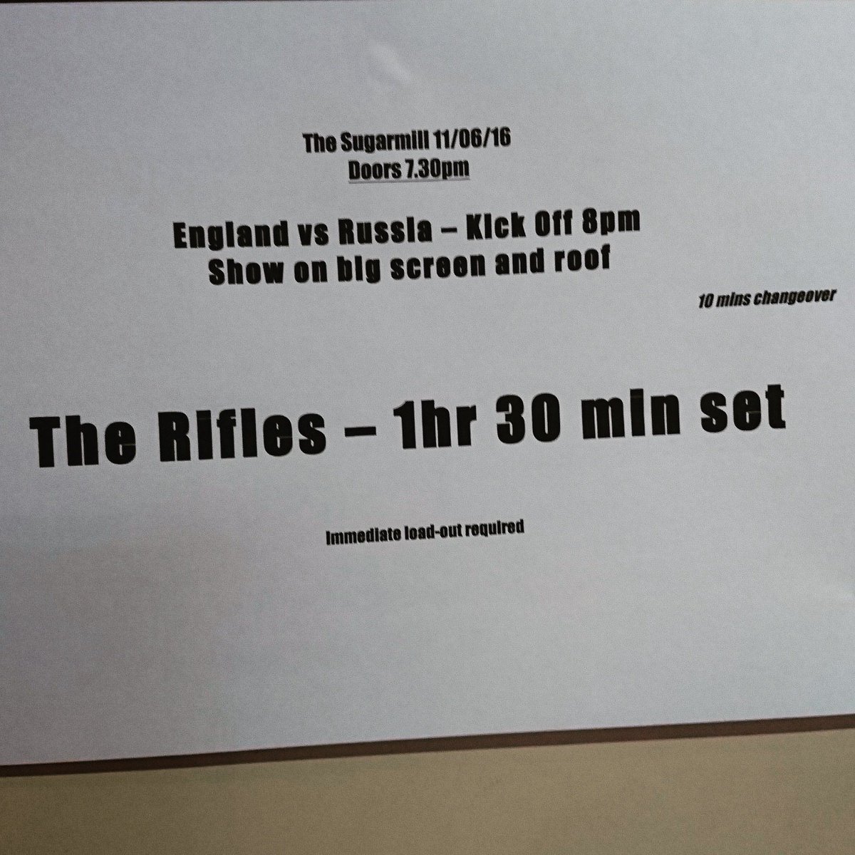 **TONIGHT AT THE SUGARMILL** 
Tickets available on the door.