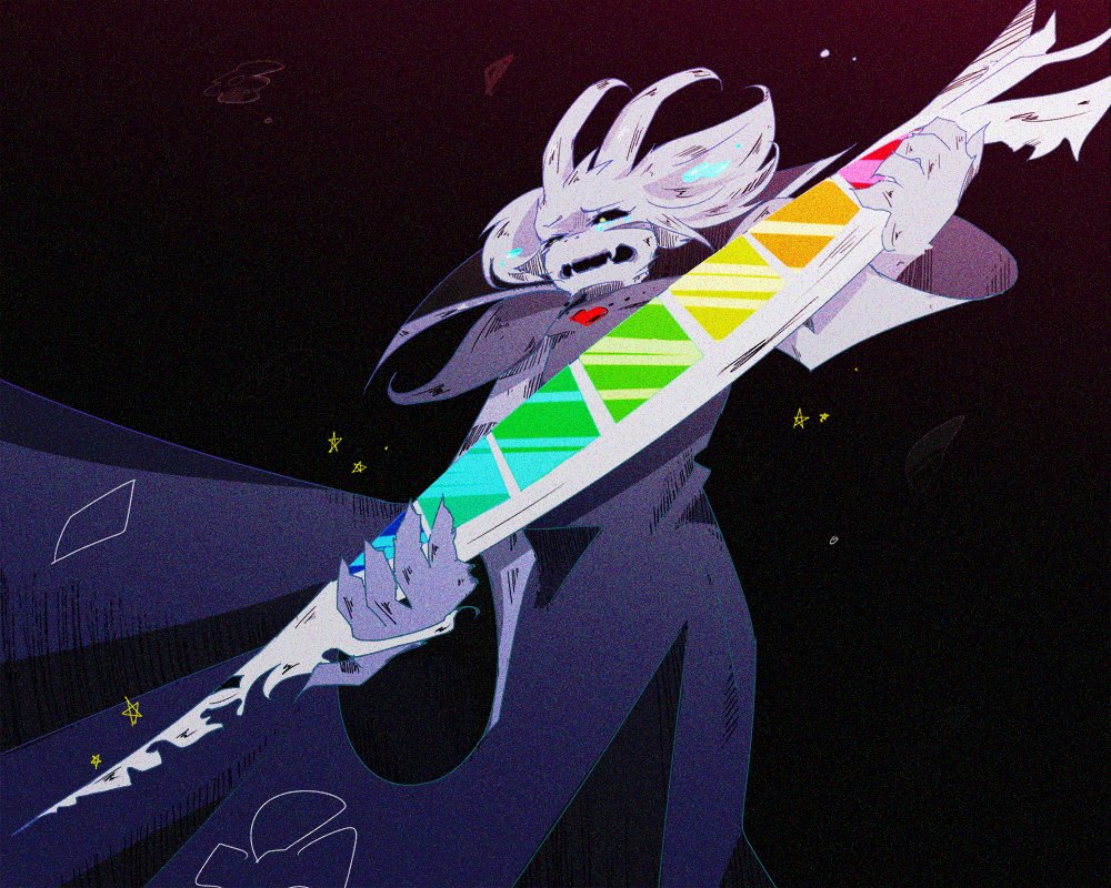 Asriel】『混沌の虹色』 #undertale版深夜の真剣お絵描き60分一本勝負