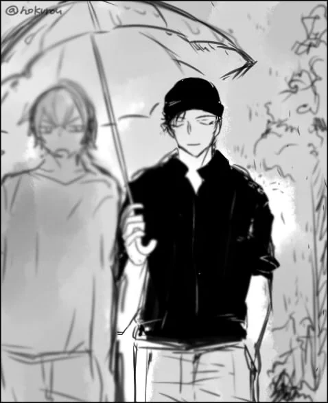 #赤安版深夜の真剣お絵描き文字書き60分一本勝負
相合傘 @akaamu_min 