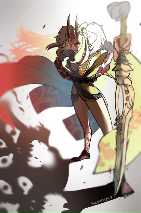 「何処からでもかかって来い」茨木童子#FateGO60分draw#女性キャラ版fateワンドロ 