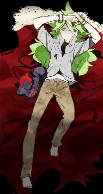 #ポケモントレーナー版深夜の真剣お絵描き60分一本勝負 
暗いNが好きです 