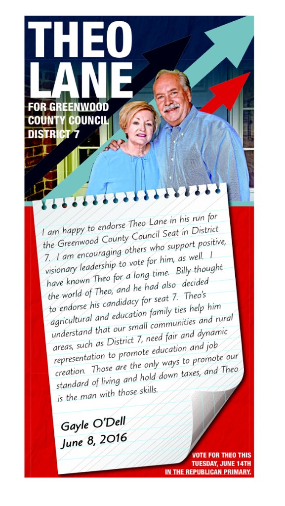 SHARE throughout the Lakelands!  I am so honored by these words of trust/confidence.  Thank you, Gayle! #IKnowTheo