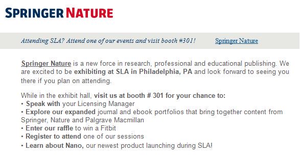 Attending <a href="/SLAconf/">SLA 2016 Annual Conf</a>? Attend one of our events and visit booth #301!
bit.ly/1VMx1xO #SLA2016