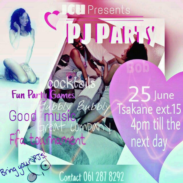 TshepoInfinity's tweet photo. DON presents #ICU PJ Party | 25.06.2016 | Tsakane, Ext 15 | entrance free | refreshments will be sold | #ZWAKALA https://t.co/WcmxtRnrqS