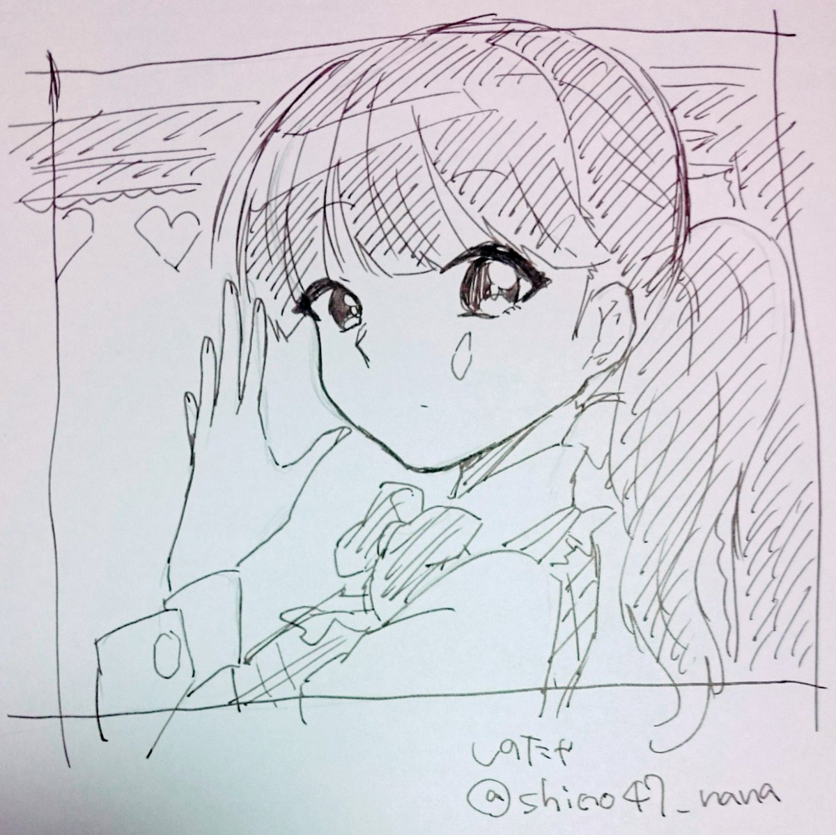 #rtした人のアイコンを自分の絵柄で描く 
① 
