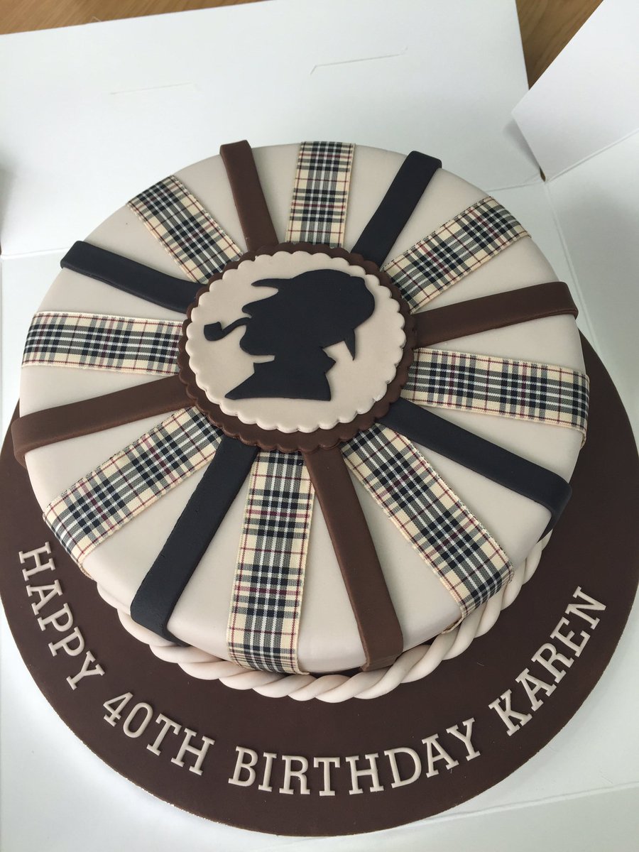 Sherlock Holmes birthday cake