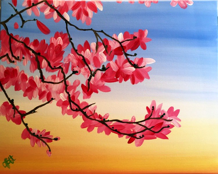 PaintNiteAlbany's tweet photo. "Warm Magnolias" by #Minneapolis artist Jeremy Bancroft. #featuredpaintings #paintnite >> https://t.co/YfCkuX7XCN https://t.co/Dv5rHSHYCy