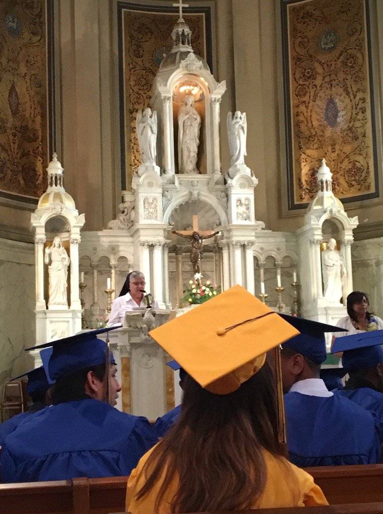 MegsFaughnan's tweet photo. ICS graduates ready to set the world on fire!  @YankeeNun @Partnership_NYC @mathimperialist https://t.co/5jYNkwIVMj